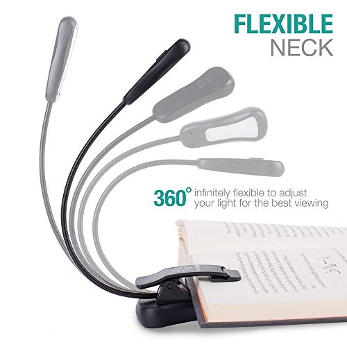 Vekkia Vekkia LuminoLite Rechargeable LED Book Light Clip-on for Reading in Bed 3 Color 3 Brightness Adjustable 70 Hours Wireless White Plastic - View 5 of 8