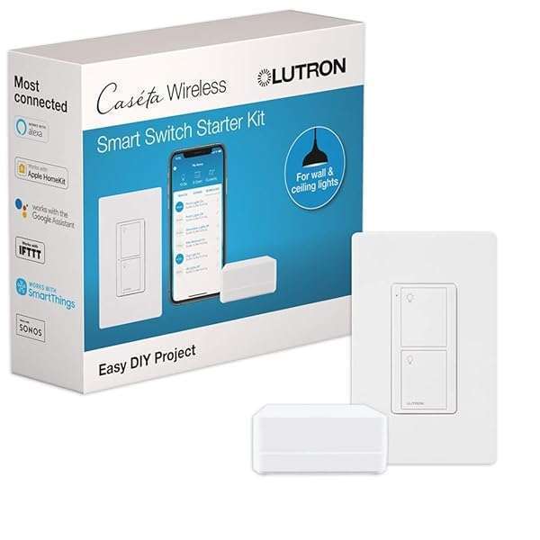 Lutron Upgrade Your Home with Lutron Caseta Smart Lighting Kit - Works with Alexa, Apple HomeKit & Google Home