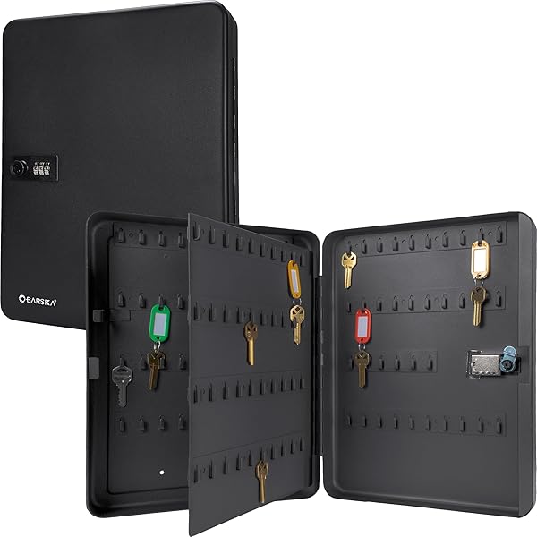 BARSKA Barska Combination Lock Key Cabinet Drop Box - Secure Wall Mount with 156 Positions