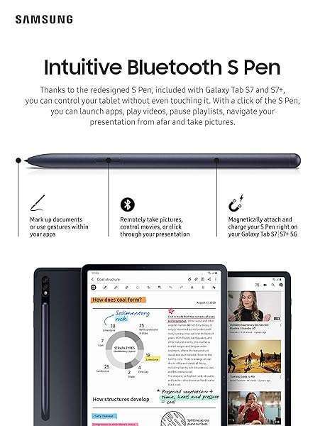 Samsung Samsung Galaxy Tab S7 & S7+ with S Pen in Mystic Black - Ultimate Tablet Experience - View 3 of 6
