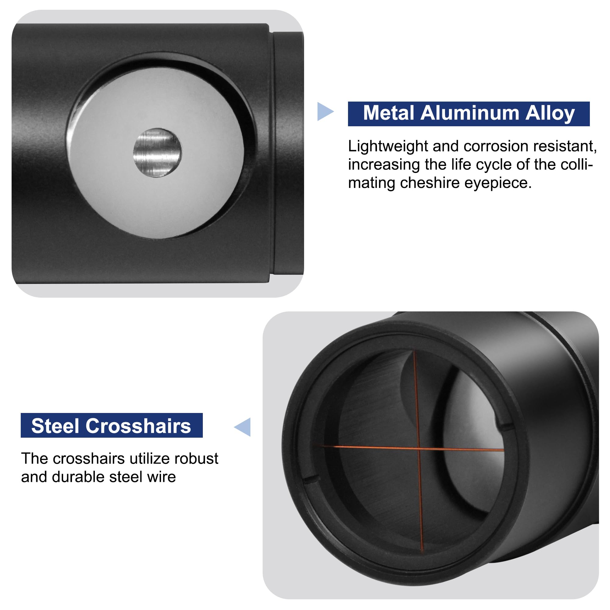 A ALSTAR Alstar 1.25 Inch Metal Collimating Cheshire Eyepiece for Newtonian Reflector Telescope - View 2 of 7