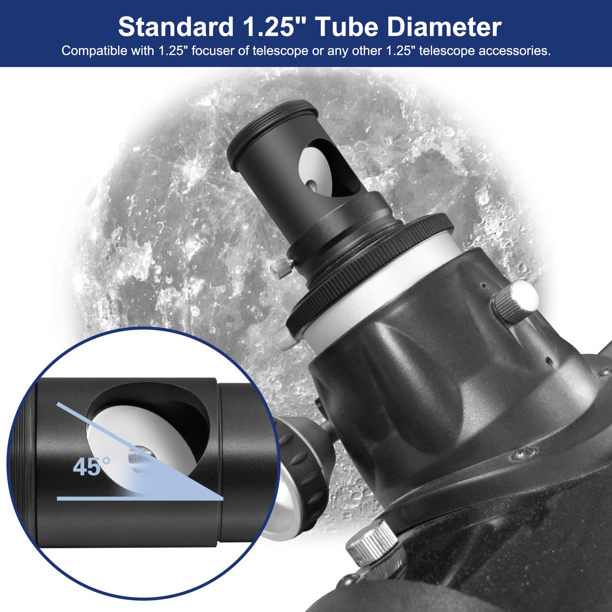 A ALSTAR Alstar 1.25 Inch Metal Collimating Cheshire Eyepiece for Newtonian Reflector Telescope - View 3 of 7