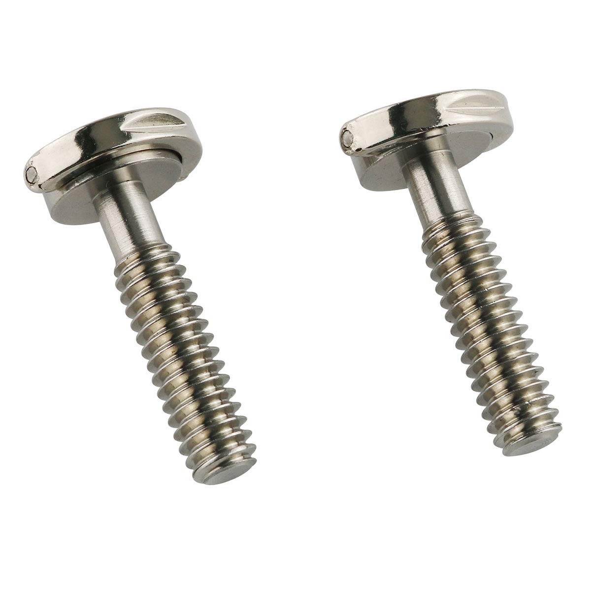 2PCS E-outstanding D Ring Hinged Screw 1/4-20 Stainless Steel for Camera Tripod & Monopod - 26mm Length