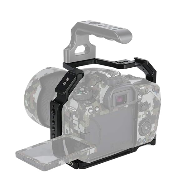 NICEYRIG Buy NICEYRIG Camera Cage for Canon 80D, 90D, 70D - Features NATO Rail, Cold Shoe & 1/4 3/8 Holes - View 5 of 11