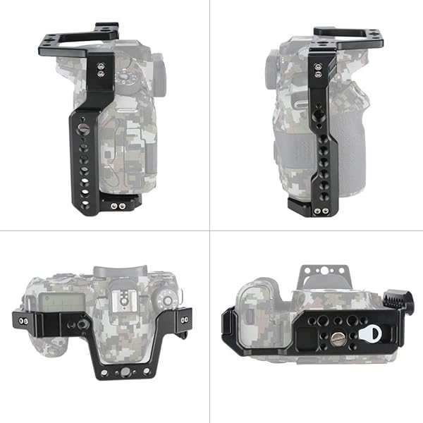 NICEYRIG Buy NICEYRIG Camera Cage for Canon 80D, 90D, 70D - Features NATO Rail, Cold Shoe & 1/4 3/8 Holes - View 8 of 11