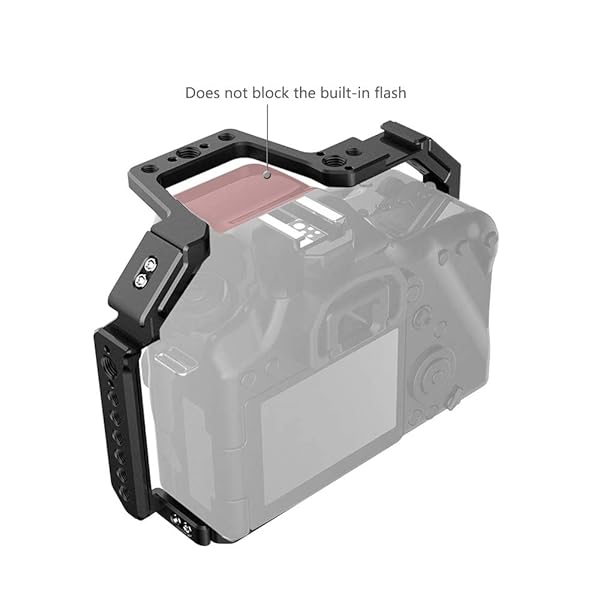 NICEYRIG Buy NICEYRIG Camera Cage for Canon 80D, 90D, 70D - Features NATO Rail, Cold Shoe & 1/4 3/8 Holes - View 9 of 11