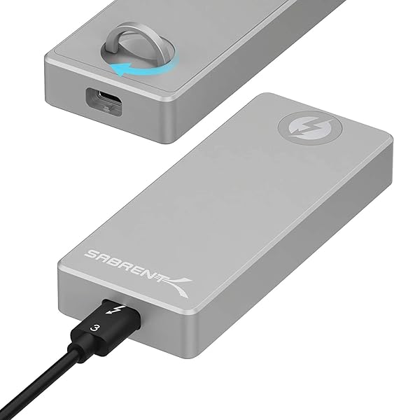 SABRENT Thunderbolt 3 M.2 NVMe SSD Enclosure - Tool-Free Solid Aluminum Design (EC-T3NS)