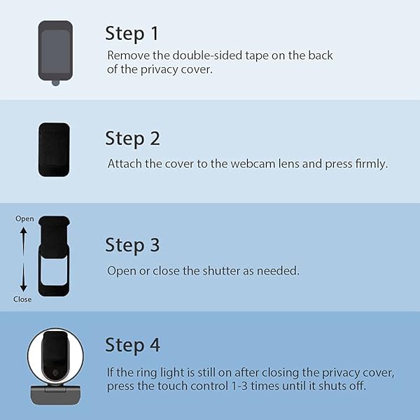 NexiGo NexiGo N680E 1080P Webcam: Ring Light, Privacy Cover & Dual Mic for Zoom, Skype, Facetime - Perfect for PC, Mac & Laptop Streaming - View 4 of 10