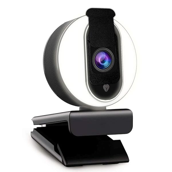 NexiGo NexiGo N680E 1080P Webcam: Ring Light, Privacy Cover & Dual Mic for Zoom, Skype, Facetime - Perfect for PC, Mac & Laptop Streaming - View 2 of 10