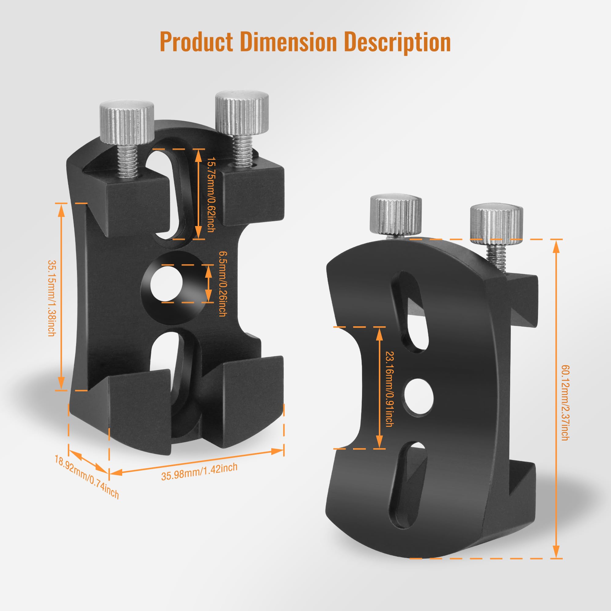 A ALSTAR Alstar Universal Quick Release Finder Shoe Base for Schmidt Cassegrain Telescopes 130-400mm Black MQR III IV Witty One V-Bracket - View 2 of 7