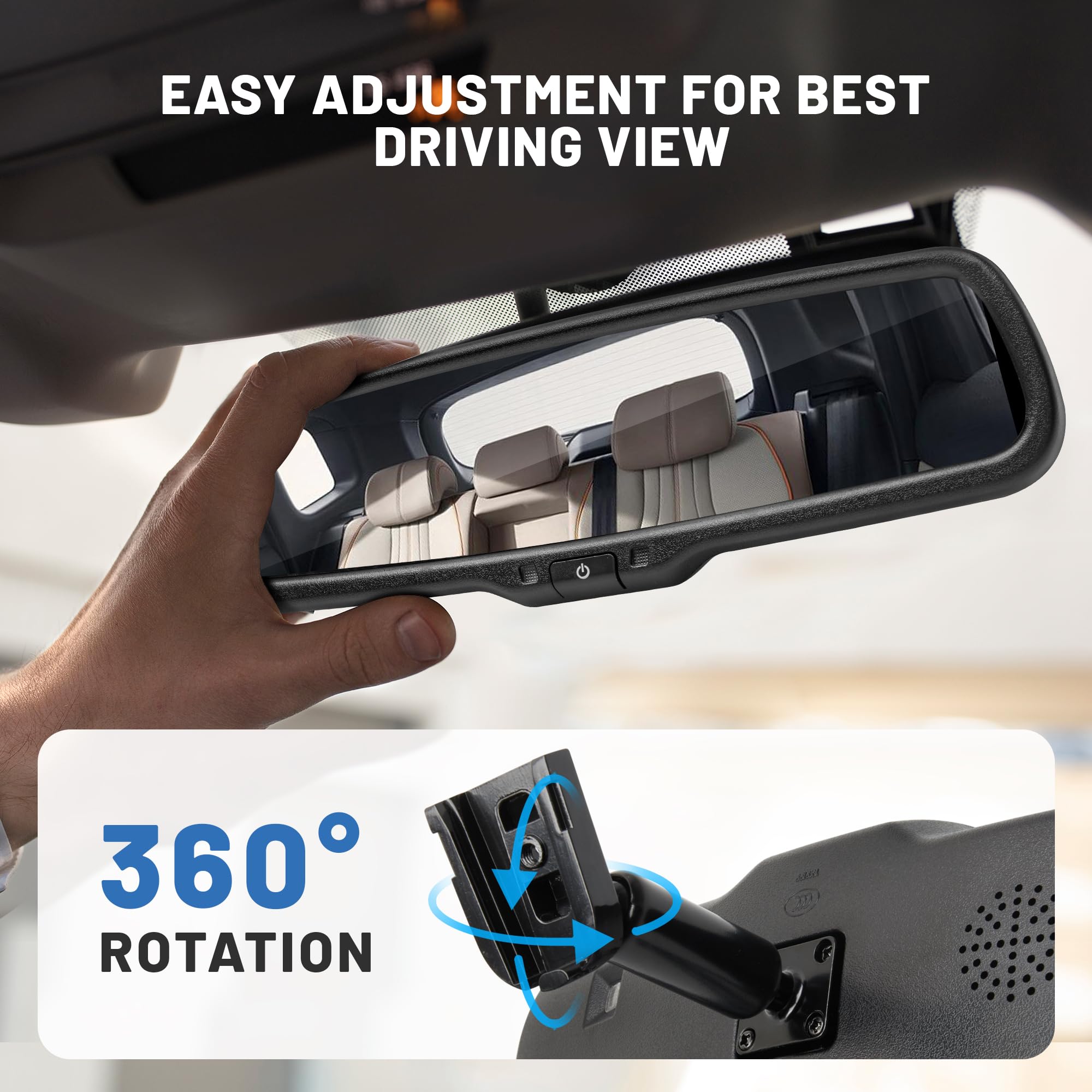 EWAY EWAY Tailgate Handle Backup Reverse Camera with 4.3 Inch Rear View Mirror Monitor Kit for Dodge Ram 1500 2500 3500 2002 to 2008 - View 5 of 9