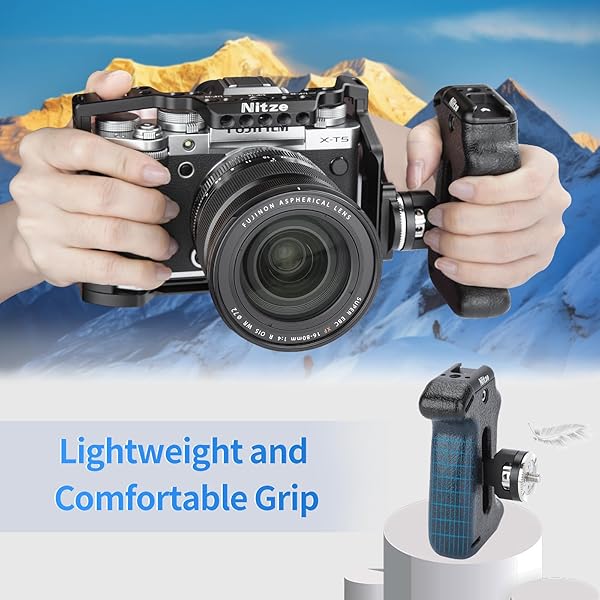 Nitze "Nitze ARRI Rosette Side Handle: Adjustable Camera Handle with Cold Shoe & 1/4" Hole - PA22-H1" - View 8 of 9