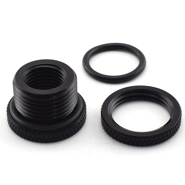 SDTC Tech SDTC Tech G1/4 Pass-Through Connector Fitting for PC Water Cooling System Brass Black Chrome Finish Desktop Compatible - View 3 of 5