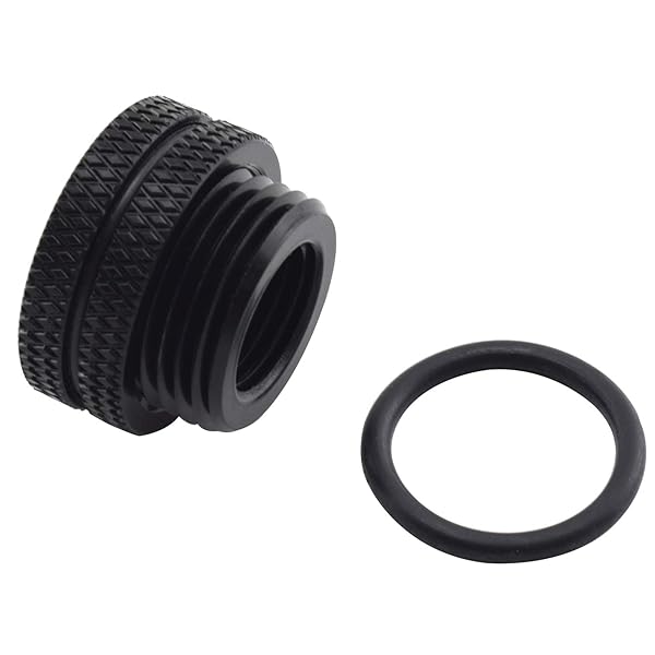 SDTC Tech SDTC Tech G1/4 Pass-Through Connector Fitting for PC Water Cooling System Brass Black Chrome Finish Desktop Compatible - View 2 of 5