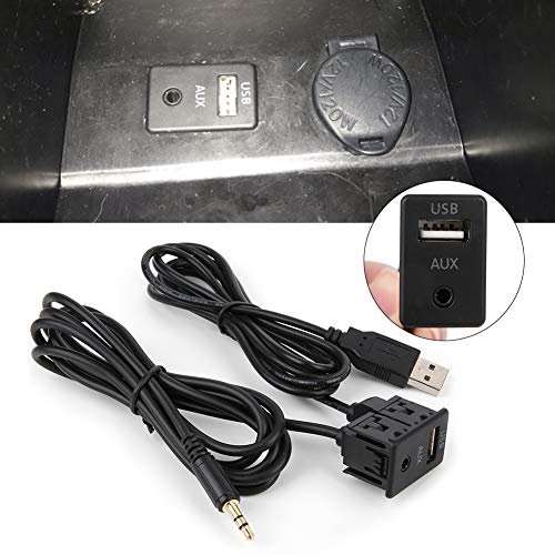 Aramox USB Audio Jack Cable 35mm AUX Extension Adapter Flush Mount USB Port Headphone Jack Panel for Car Boat - View 6 of 8