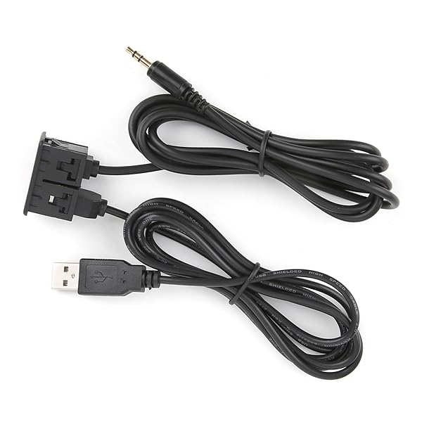 Aramox USB Audio Jack Cable 35mm AUX Extension Adapter Flush Mount USB Port Headphone Jack Panel for Car Boat - View 8 of 8