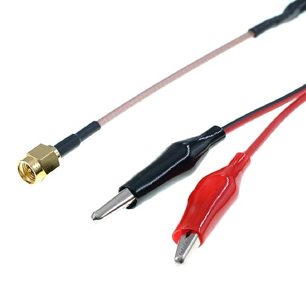 Oiyagai Oiyagai 2pcs SMA Male to Double Alligator Clips Tester Cable 50cm for Reliable Testing and Connections - View 2 of 5
