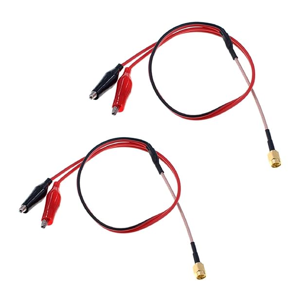 Oiyagai Oiyagai 2pcs SMA Male to Double Alligator Clips Tester Cable 50cm for Reliable Testing and Connections