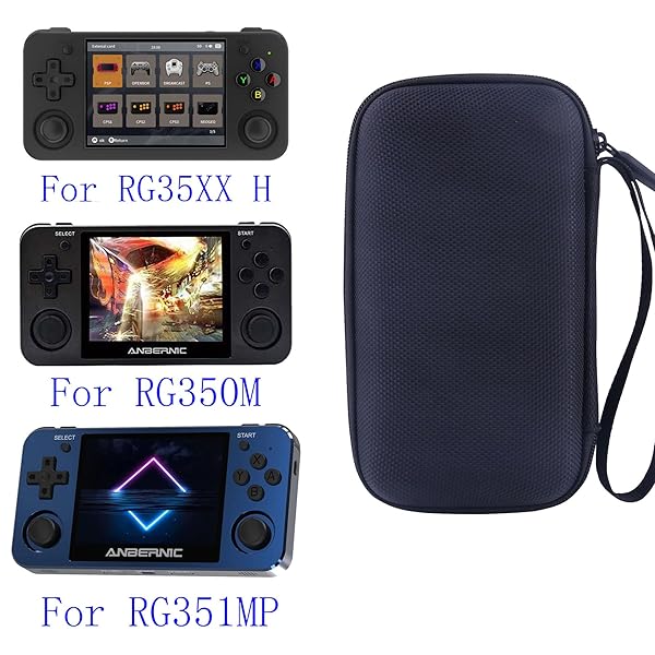 WERJIA WERJIA Hard Carrying Case for RG350M RG350P RG350 Handheld Retro Game Storage Black - View 2 of 6