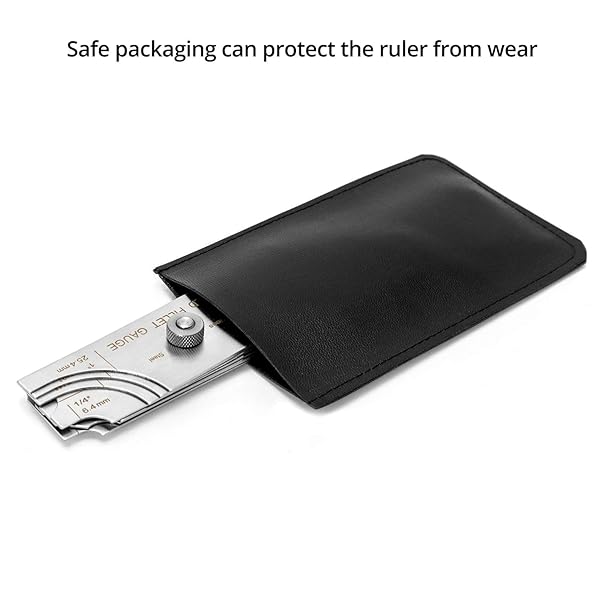 QWORK QWORK 7Pcs Fillet Welding Gauge Set 304 Stainless Steel Cam Type for Welding Inspection Testing 1/8 to 1 Inch Ulnar Metric and Inch - View 4 of 6