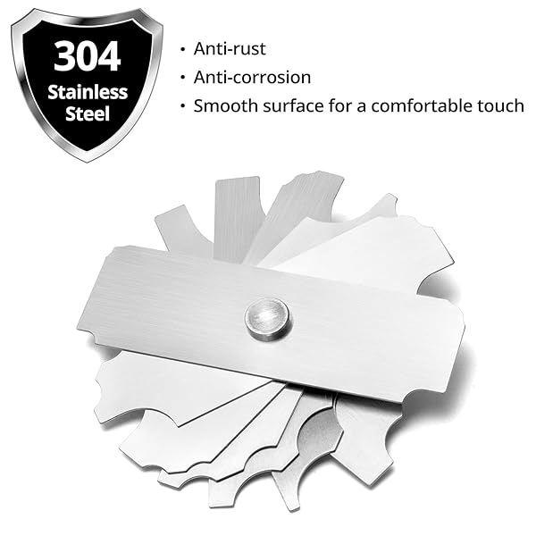 QWORK QWORK 7Pcs Fillet Welding Gauge Set 304 Stainless Steel Cam Type for Welding Inspection Testing 1/8 to 1 Inch Ulnar Metric and Inch - View 6 of 6