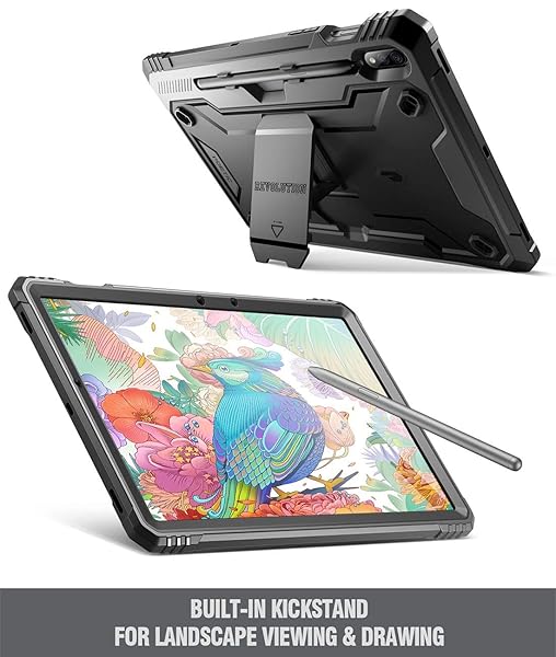 Poetic Poetic Revolution Series Heavy Duty Case for Samsung Galaxy Tab S7 11 Inch with Built-in Screen Protector Black - View 7 of 9