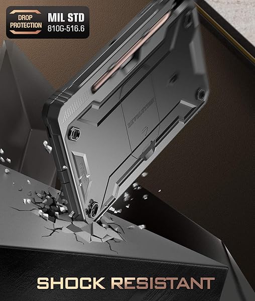 Poetic Poetic Revolution Series Heavy Duty Case for Samsung Galaxy Tab S7 11 Inch with Built-in Screen Protector Black - View 8 of 9