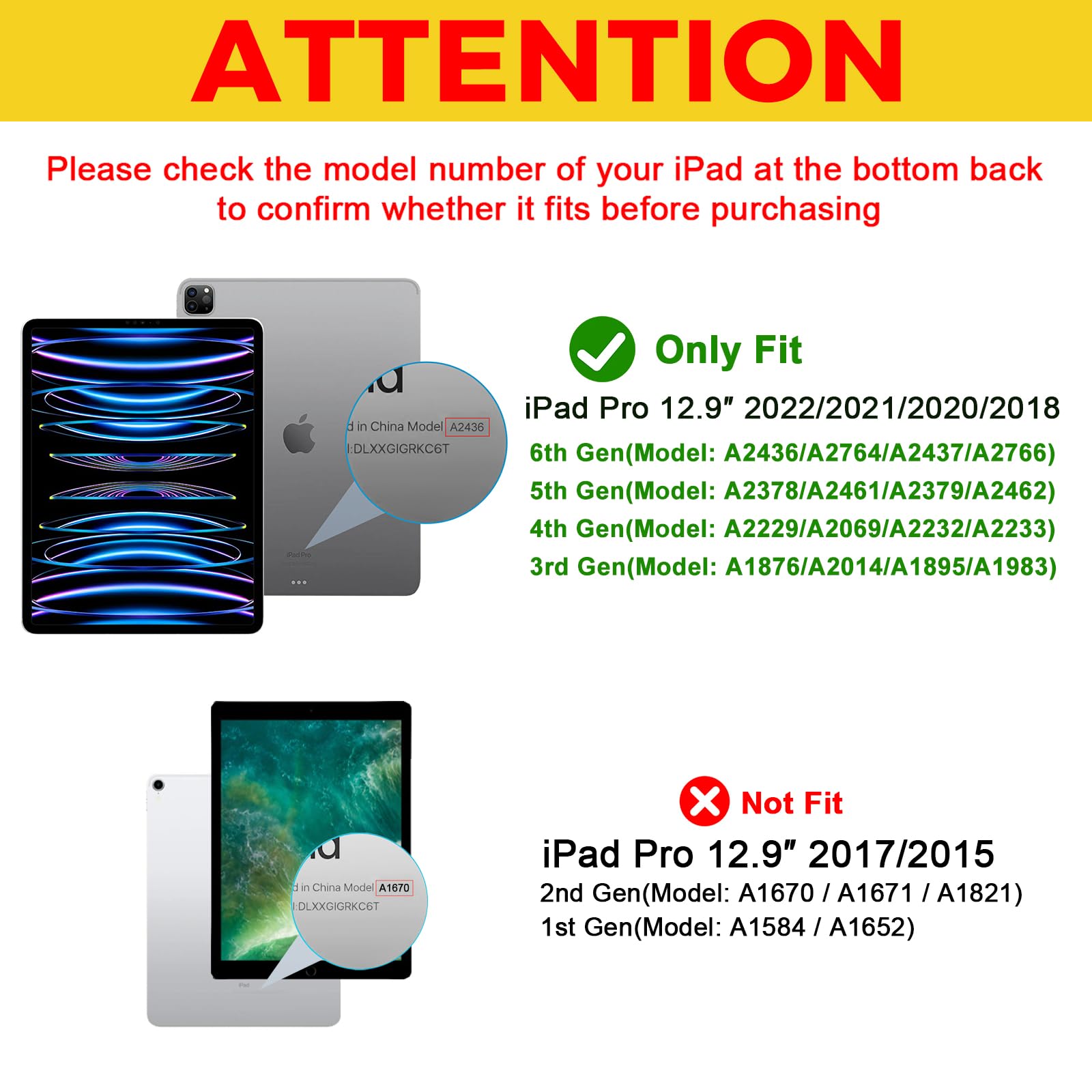 ProCase ProCase Smart Case for iPad Pro 12.9 2022 2021 2020 2018 Slim Stand Hard Back Shell Cover Red - View 2 of 9