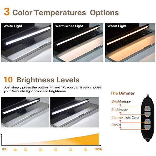 KOOSTONE Koostone Monitor Light Bar: 3 Color Modes & 10 Brightness Levels for Optimal e-Reading & Task Lighting - View 5 of 11