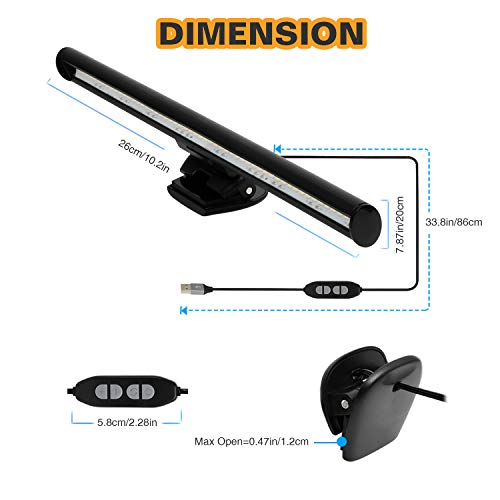 KOOSTONE Koostone Monitor Light Bar: 3 Color Modes & 10 Brightness Levels for Optimal e-Reading & Task Lighting - View 8 of 11