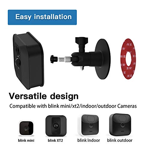 HOLACA HOLACA Screwless Wall Mount Bracket for Blink Cameras Easy Install No Tools No Drilling Strong Adhesive Black 2 Pack - View 5 of 8