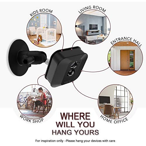 HOLACA HOLACA Screwless Wall Mount Bracket for Blink Cameras Easy Install No Tools No Drilling Strong Adhesive Black 2 Pack - View 6 of 8