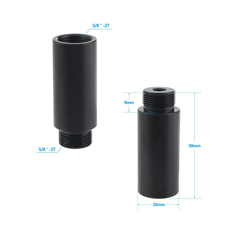 CAMVATE CAMVATE 5/8 Inch Thread Rod and Screw Adapters for Blue Yeti Nano Mounting on Standard Shock Mounts 2555 - View 2 of 7