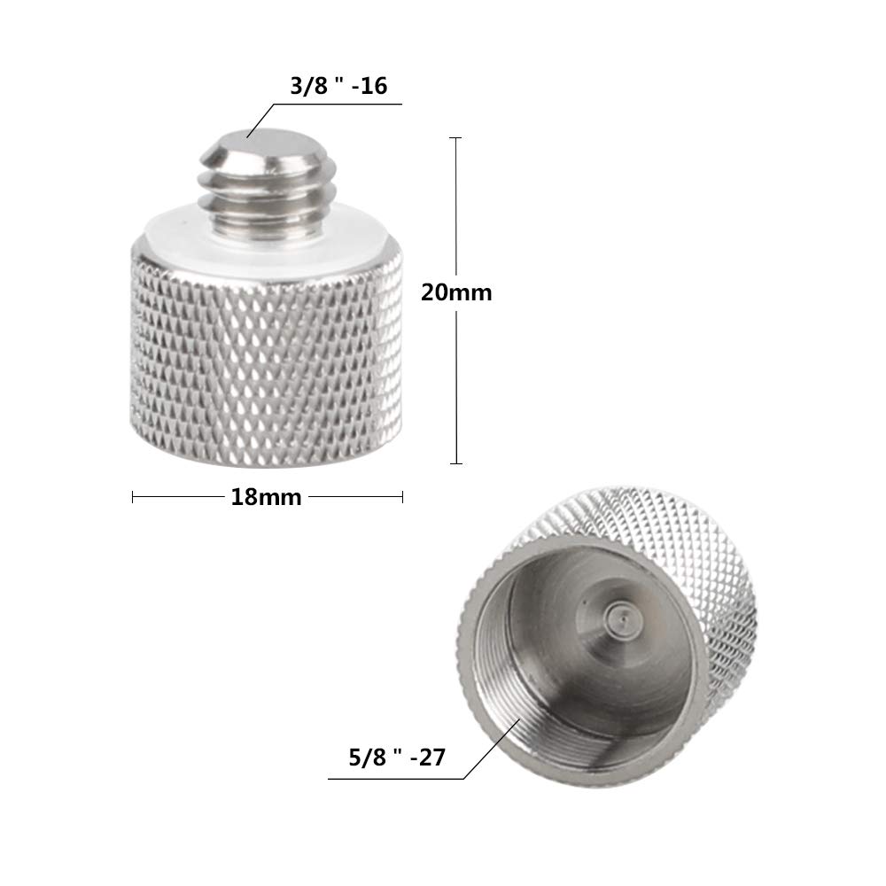 CAMVATE CAMVATE 5/8 Inch Thread Rod and Screw Adapters for Blue Yeti Nano Mounting on Standard Shock Mounts 2555 - View 4 of 7