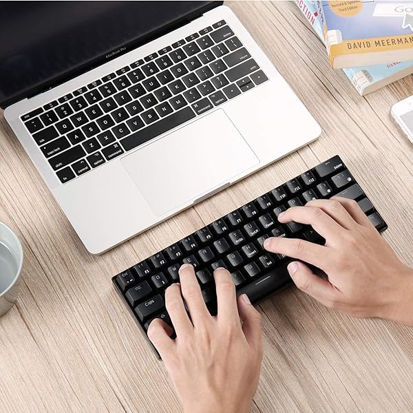 RK ROYAL KLUDGE RK ROYAL KLUDGE RK61 Wireless 60% Mechanical Keyboard - Hot-Swappable Red Switch, Bluetooth, Compact Gaming Design - View 9 of 10