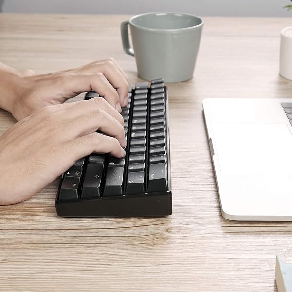 RK ROYAL KLUDGE RK ROYAL KLUDGE RK61 Wireless 60% Mechanical Keyboard - Hot-Swappable Red Switch, Bluetooth, Compact Gaming Design - View 10 of 10