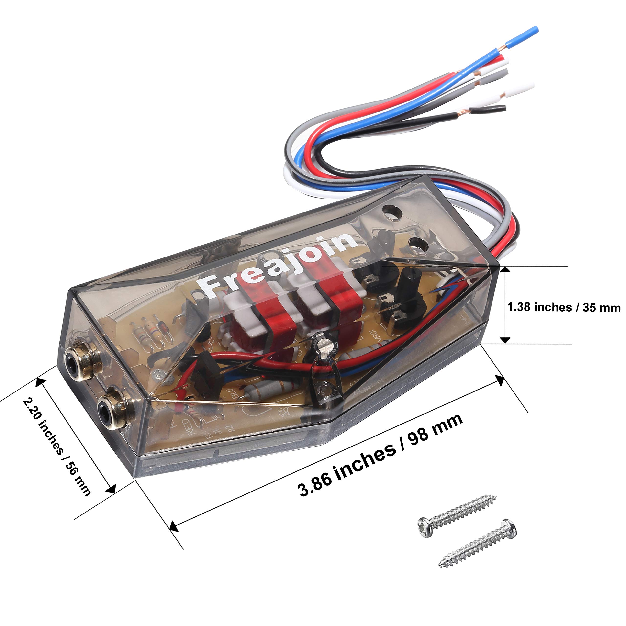 Freajoin 2 Channel High Low Level Converter Speaker Cable RCA Adapter with Remote Output for Enhanced Audio Experience - View 3 of 6