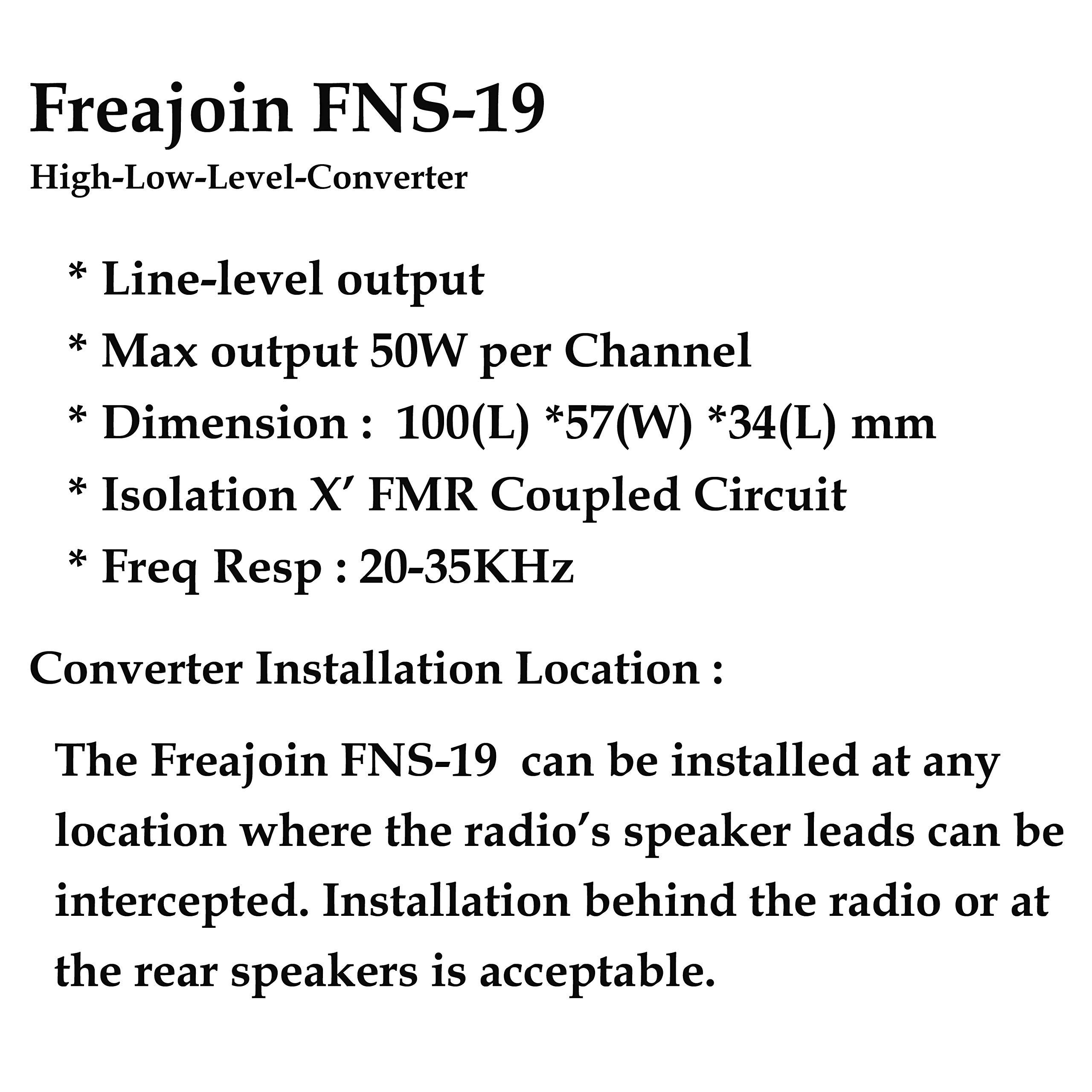 Freajoin 2 Channel High Low Level Converter Speaker Cable RCA Adapter with Remote Output for Enhanced Audio Experience - View 4 of 6