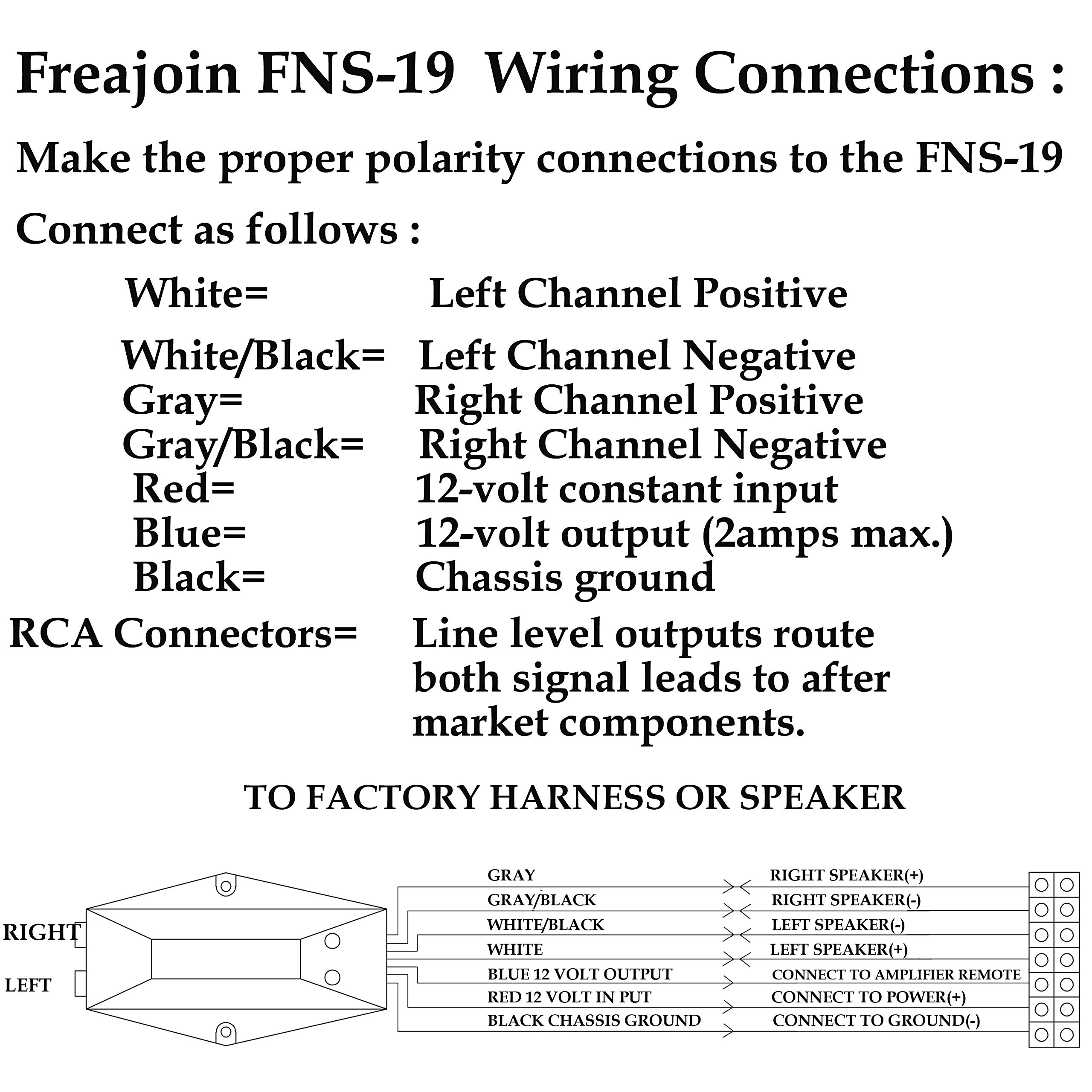 Freajoin 2 Channel High Low Level Converter Speaker Cable RCA Adapter with Remote Output for Enhanced Audio Experience - View 5 of 6