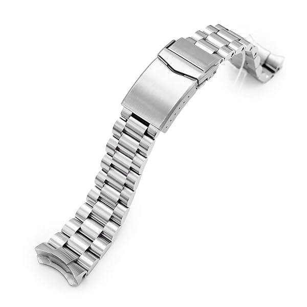 MiLTAT MiLTAT 22mm Endmill Watch Band for Seiko 5 Sports SRPD51/SRPD55/SBSA003 - V-Clasp, Brushed Finish
