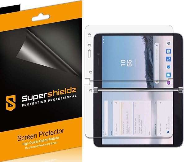 Supershieldz Supershieldz 3-Pack Screen Protector for Microsoft Surface Duo - High Definition Clear PET Shields for Left & Right Screens - View 2 of 3