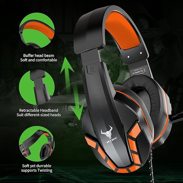 Kikc Buy Kikc PS4 Gaming Headset with Mic - Compatible with Xbox One, PS5, PC & Mobile | Comfortable Volume Control for Kids - View 6 of 8