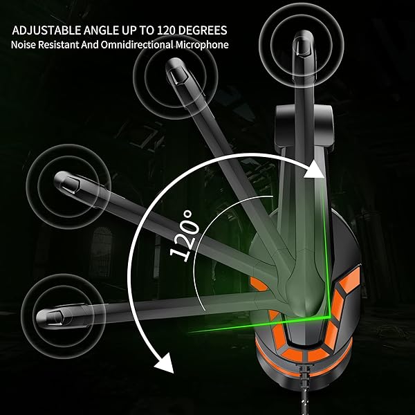 Kikc Buy Kikc PS4 Gaming Headset with Mic - Compatible with Xbox One, PS5, PC & Mobile | Comfortable Volume Control for Kids - View 8 of 8