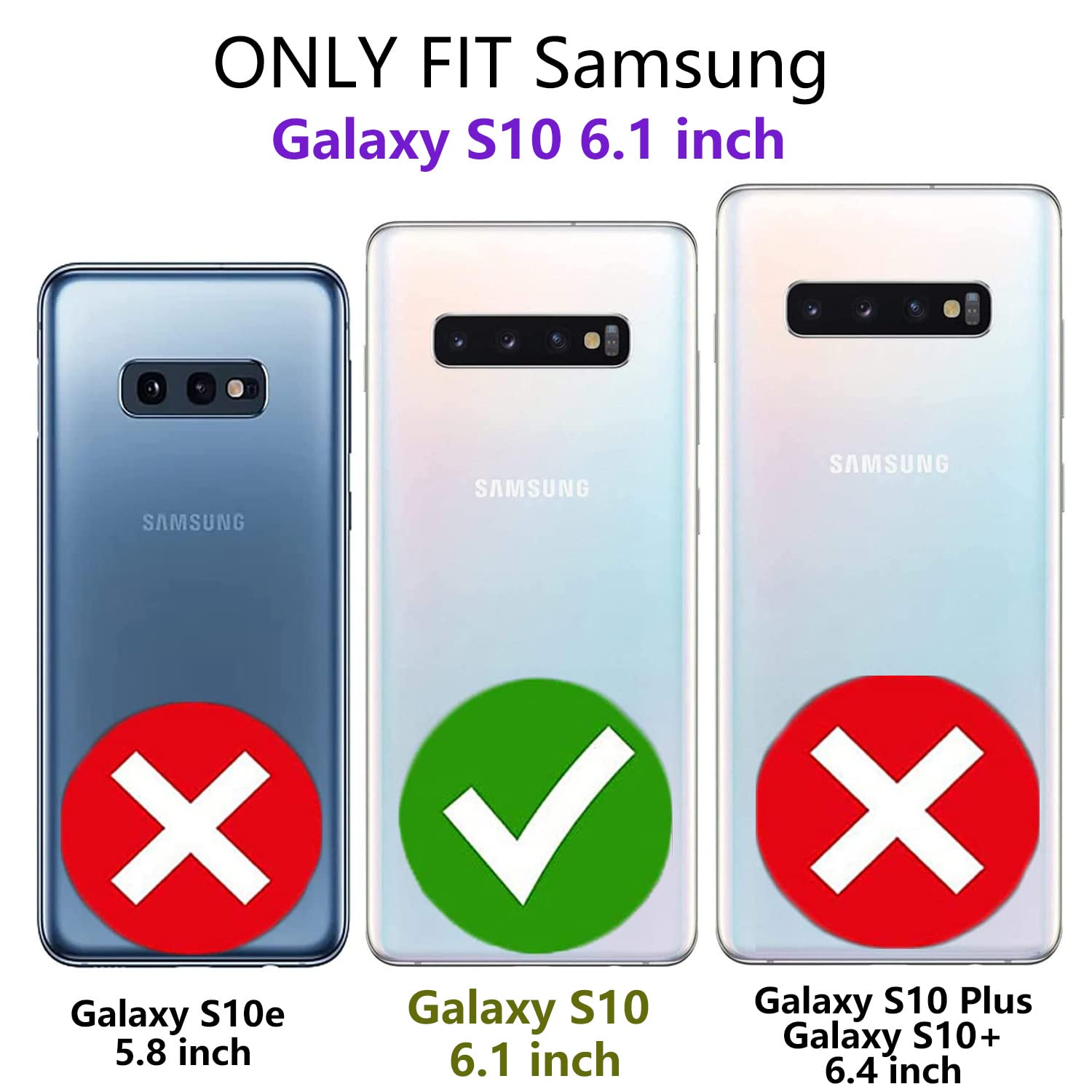 Fucozan Military Grade Shockproof Case for Samsung Galaxy S10 with Kickstand and Magnetic Car Mount Heavy Duty Protection Rose Gold - View 2 of 8