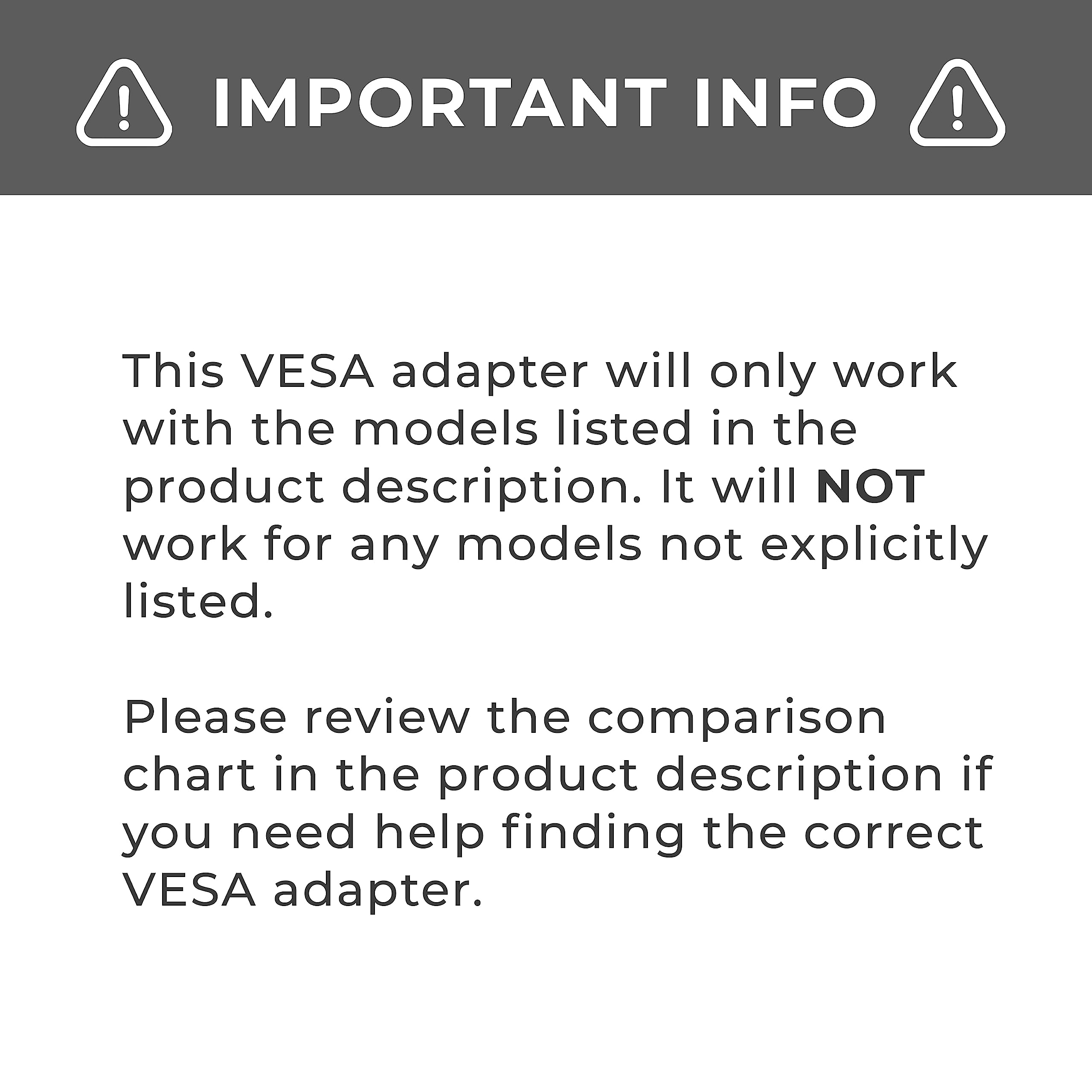 HumanCentric VESA Mount Adapter for HP 32f Monitor Bracket Compatible with 75x75 and 100x100 VESA Stand and Arm Mount - View 5 of 6