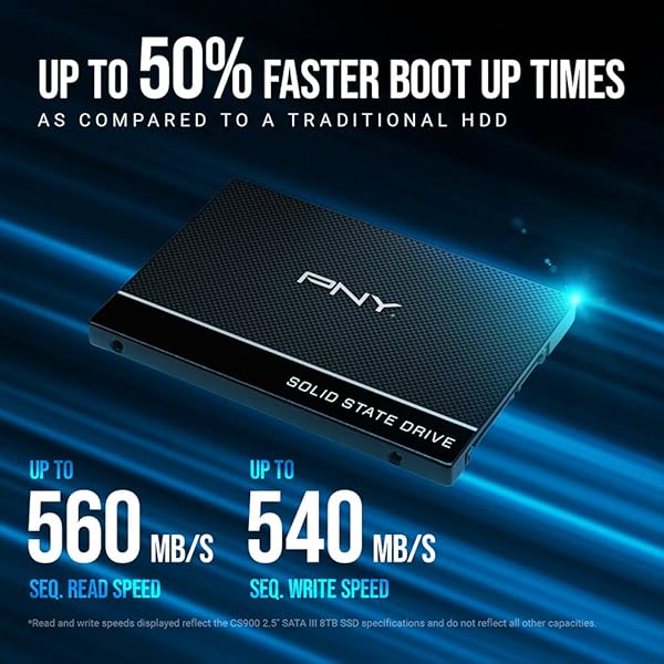 PNY PNY CS900 2TB 3D NAND SATA III SSD - Fast Internal Solid State Drive for Enhanced Performance - View 3 of 8