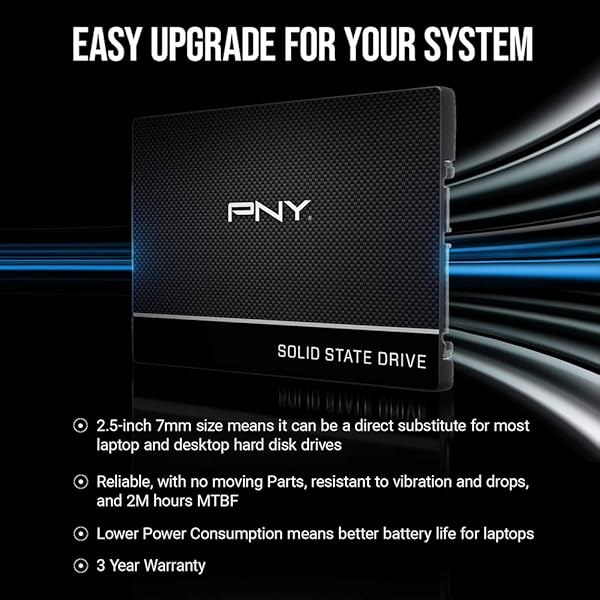 PNY PNY CS900 2TB 3D NAND SATA III SSD - Fast Internal Solid State Drive for Enhanced Performance - View 4 of 8