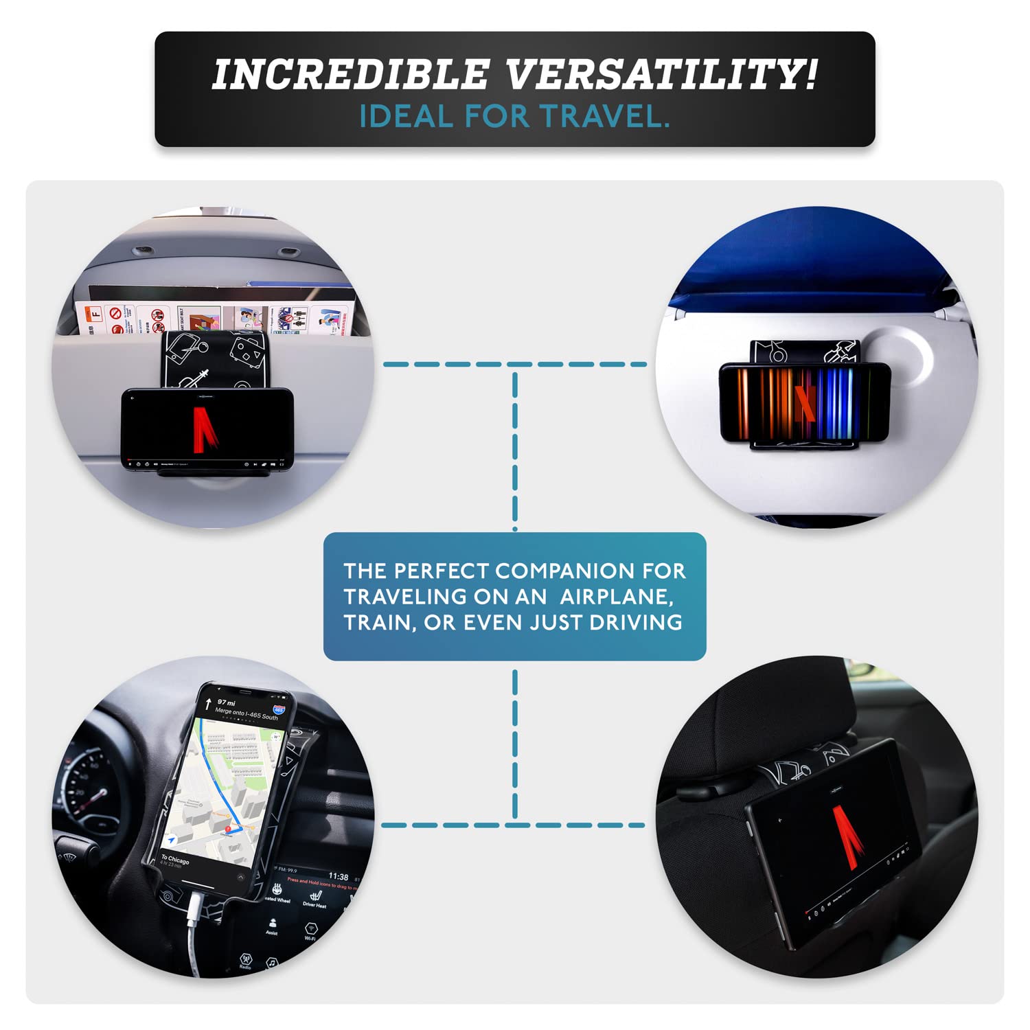 AIRGLO AirGLO Flex Flap: Adjustable Portable Phone Stand for Travel, Home & Desk Use - View 3 of 4