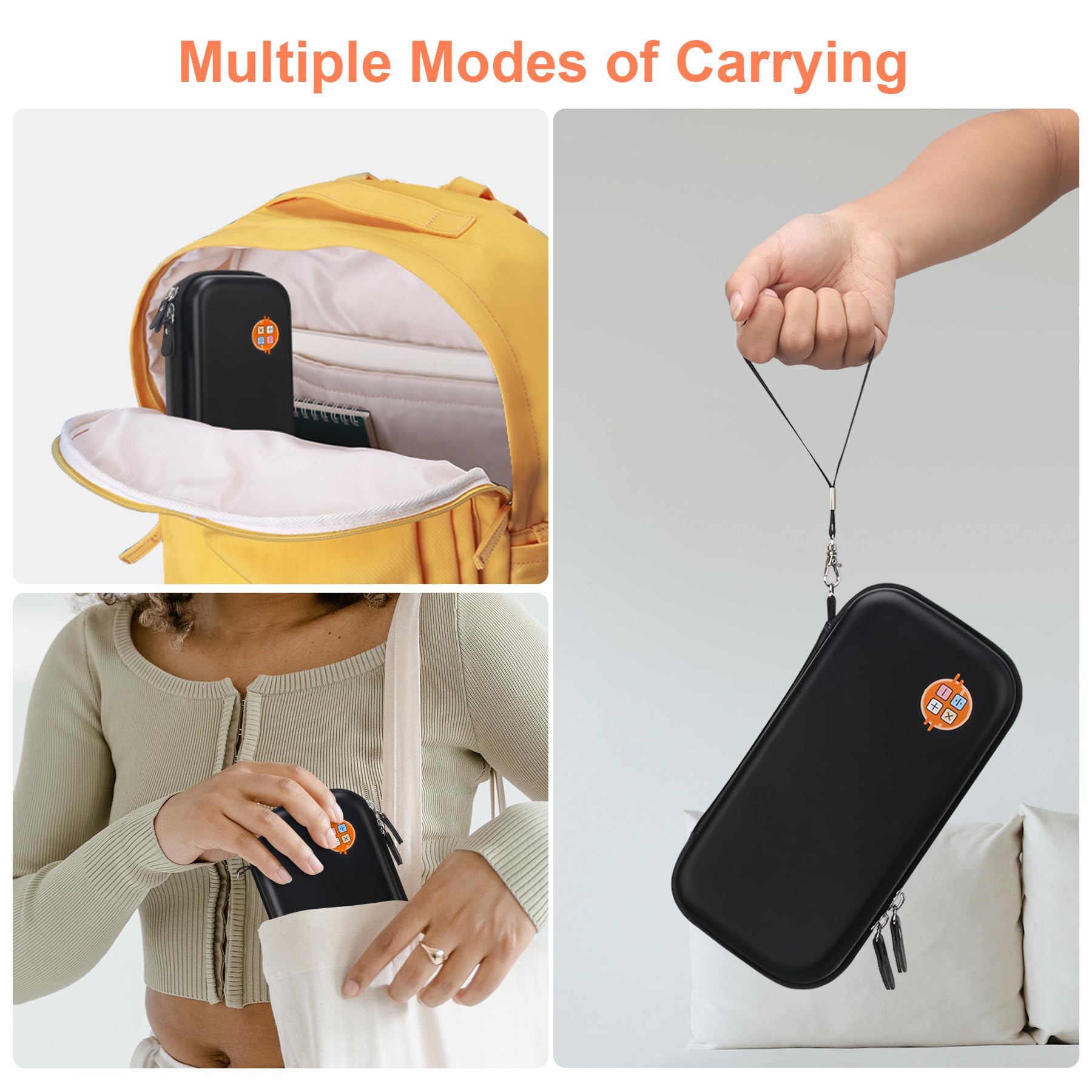 Canboc Carrying Case for Texas Instruments Ti-84 Plus CE TI-84 Plus TI-83 Plus Graphing Calculator Black Mesh Bag for Cables and Manual - View 3 of 8