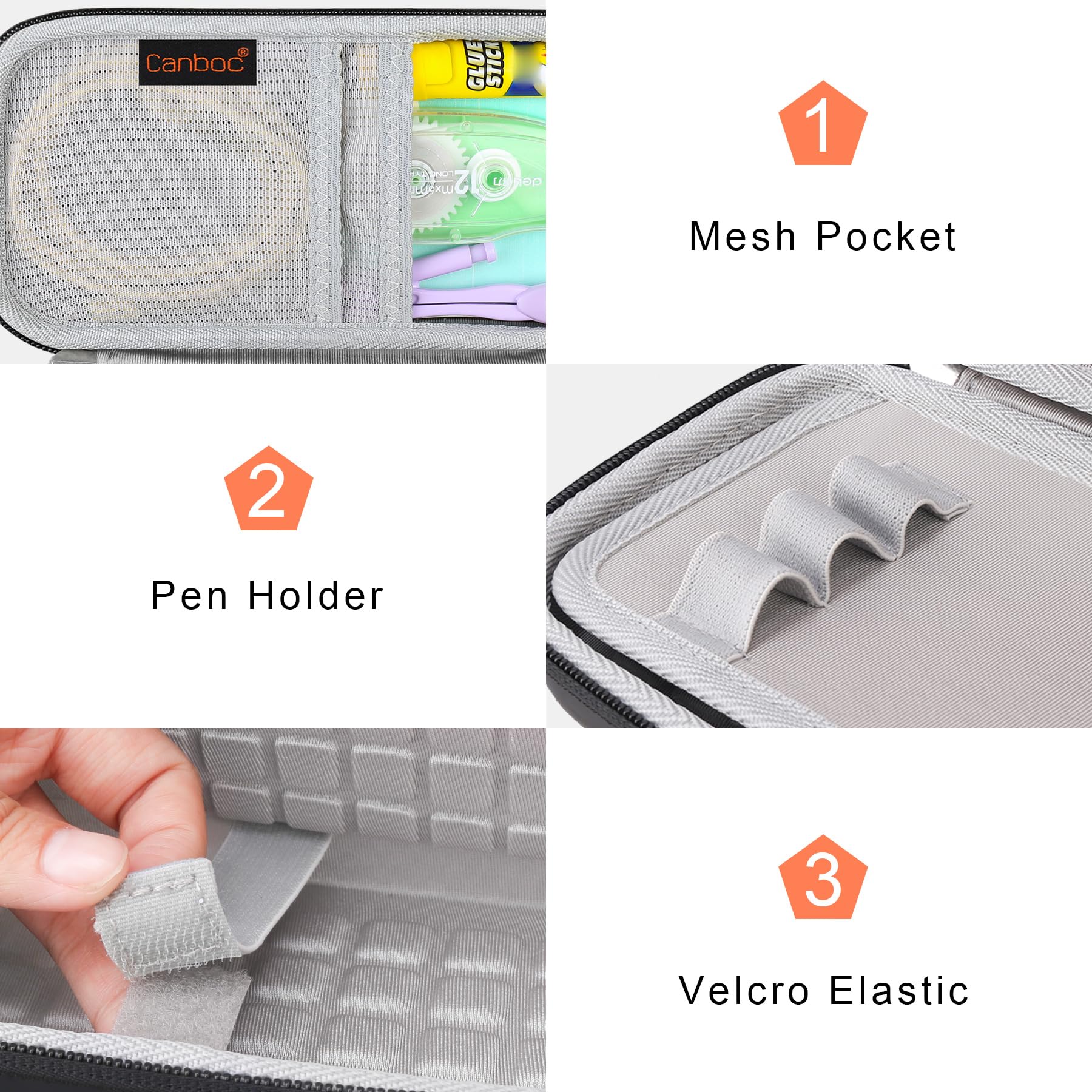 Canboc Carrying Case for Texas Instruments Ti-84 Plus CE TI-84 Plus TI-83 Plus Graphing Calculator Black Mesh Bag for Cables and Manual - View 5 of 8